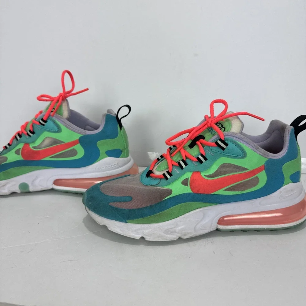 Nike Air Max 270 React‎ Electro Green Lagoon Womens Size 7.5